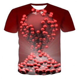 3d Driedimensionaal T-shirt Met Stapelprint Met Ballen