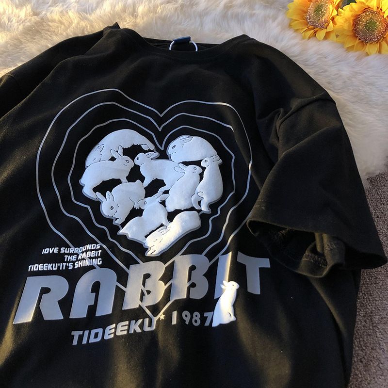Bunny Love T-shirt Met Korte Mouwen