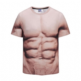 Casual Heren Bodybuilding Elastische T-shirts Met Korte Mouwen