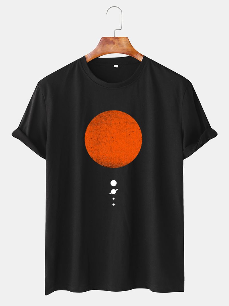 Heren Sun & Planet Grafische Bedrukte Dagelijkse Casual T-shirts Met Korte Mouwen