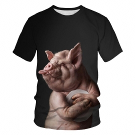 T-shirt Met Korte Mouwen Voor Heren En T-shirt Met 3d-digitale Print Van Schapen