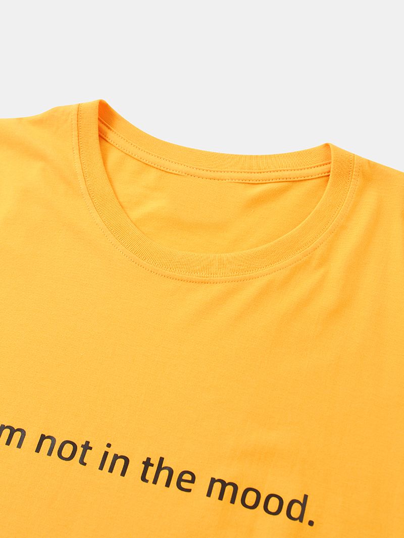 T-shirts Met Ademende Slogan En Korte Mouwen Voor Heren