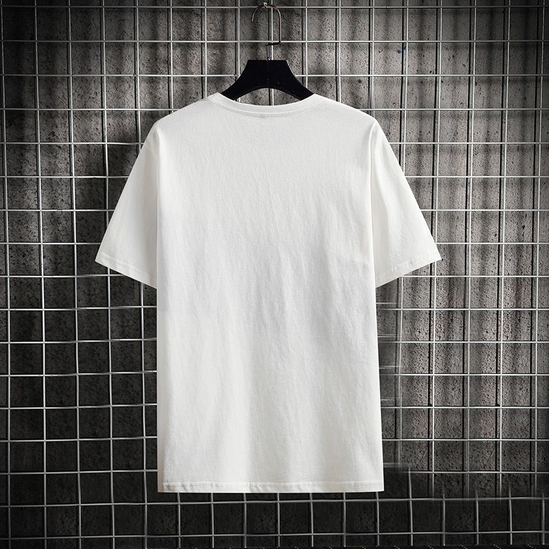 Zomer Stiksels T-shirt Met Korte Mouwen Heren Nieuwe Trend Casual T-shirt