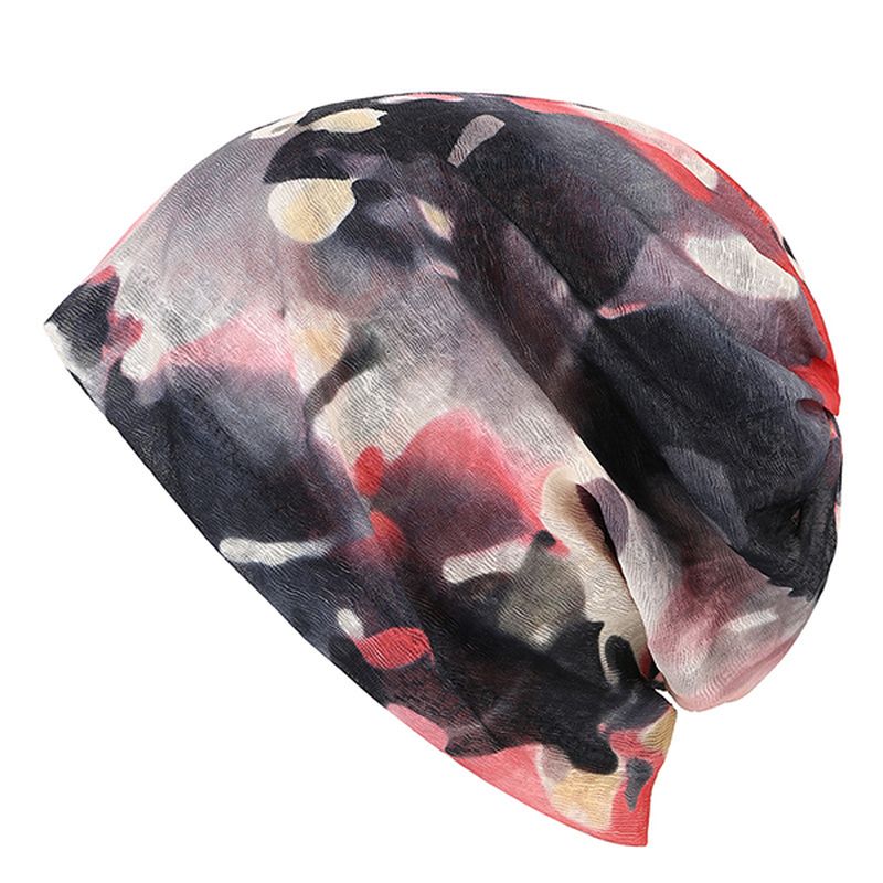 Dames Lace Art Print Mutsen Cap Outdoor Warme Sjaal
