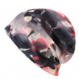 Dames Lace Art Print Mutsen Cap Outdoor Warme Sjaal