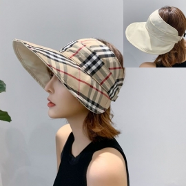 Dubbelzijdige Multifunctionele Lattice Top Hat Cover Gezicht Anti-uv Cap