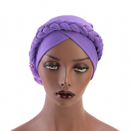 Vrouwen Vintage Etnische Stijl Vlecht Ademend Tulband Cap