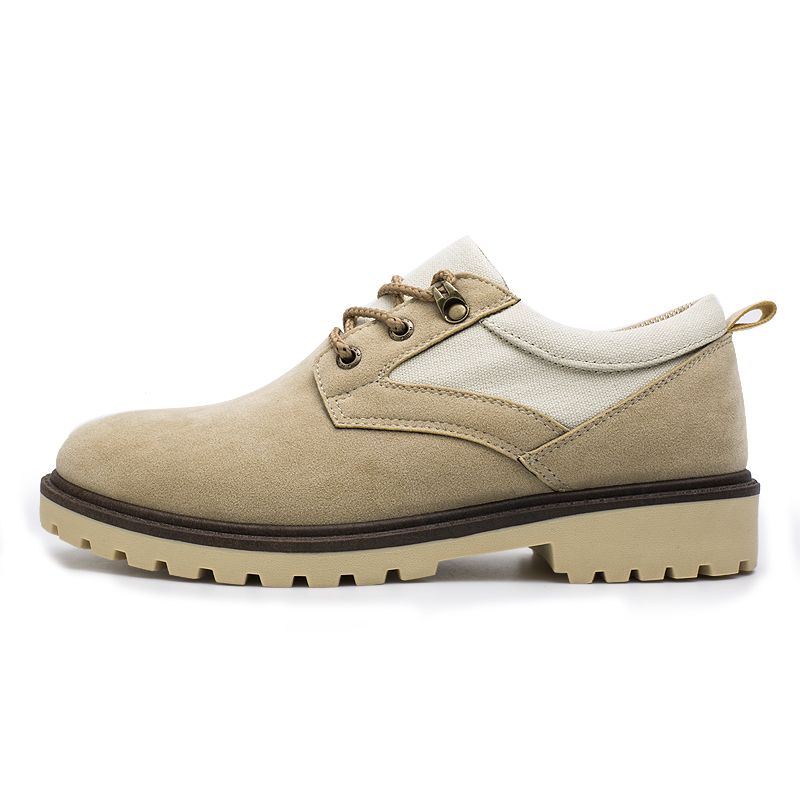 Mannen Retro Synthetische Suède Stiksels Canvas Draagbare Casual Tooling Schoenen