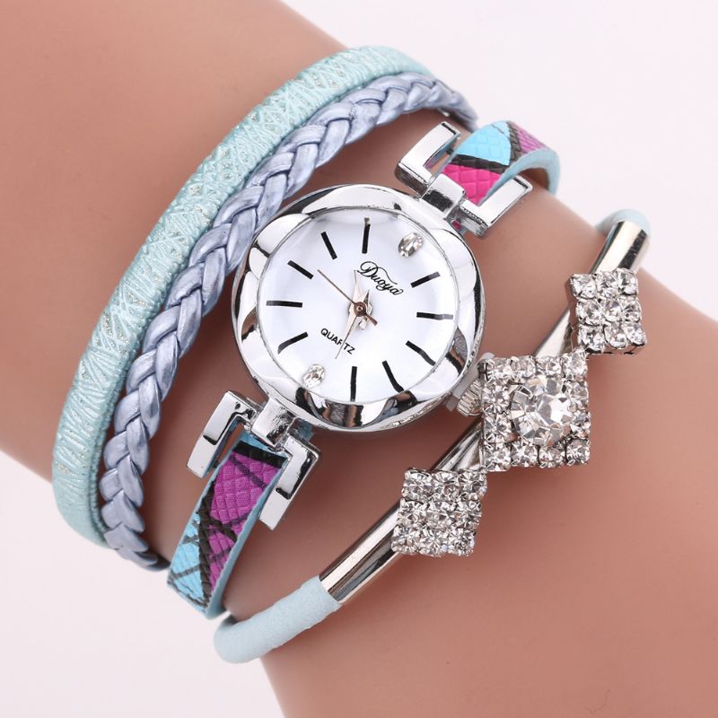 Flower Dial Show Modieus Dames Armband Horloge Toeristische Jurk Retro Stijl Quartz Horloge
