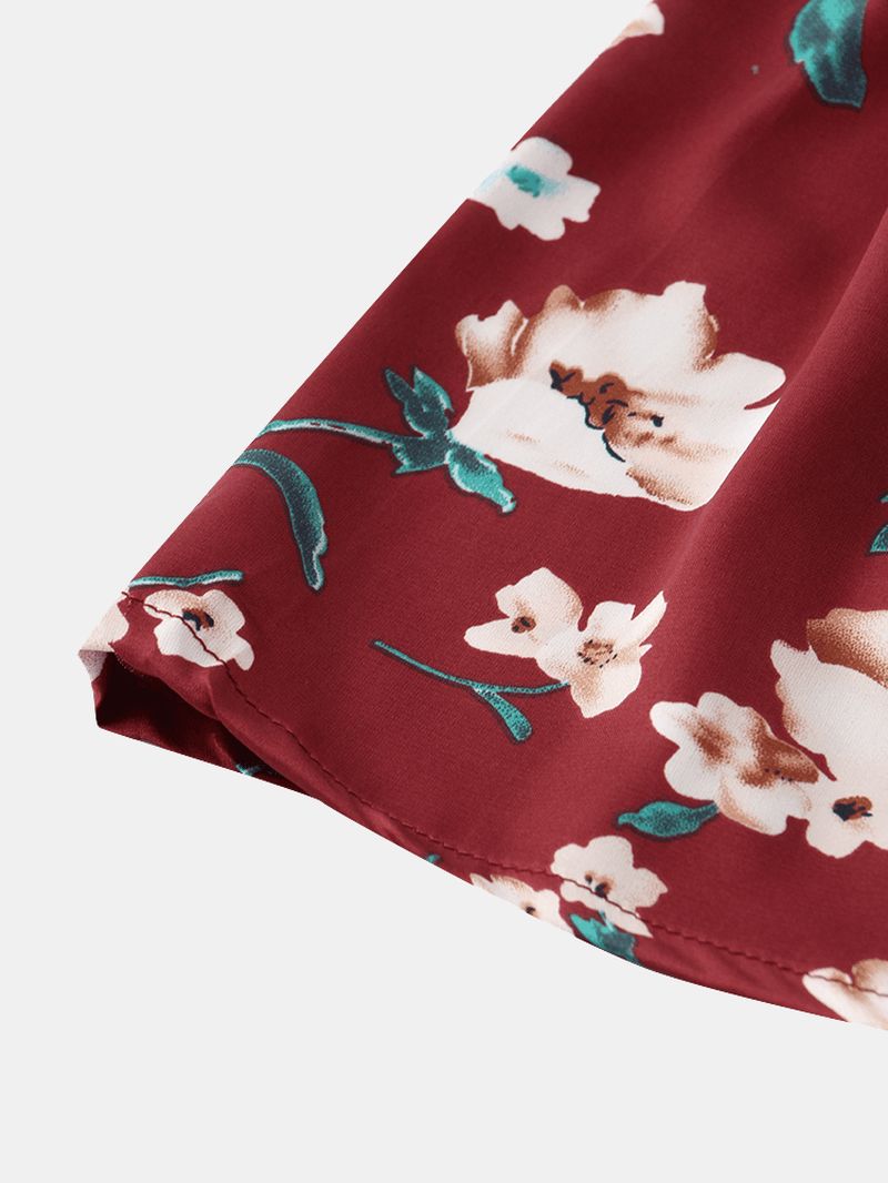 Dames Floral Print Adjustablei Bandjes Smooth Home Pyjama Sets