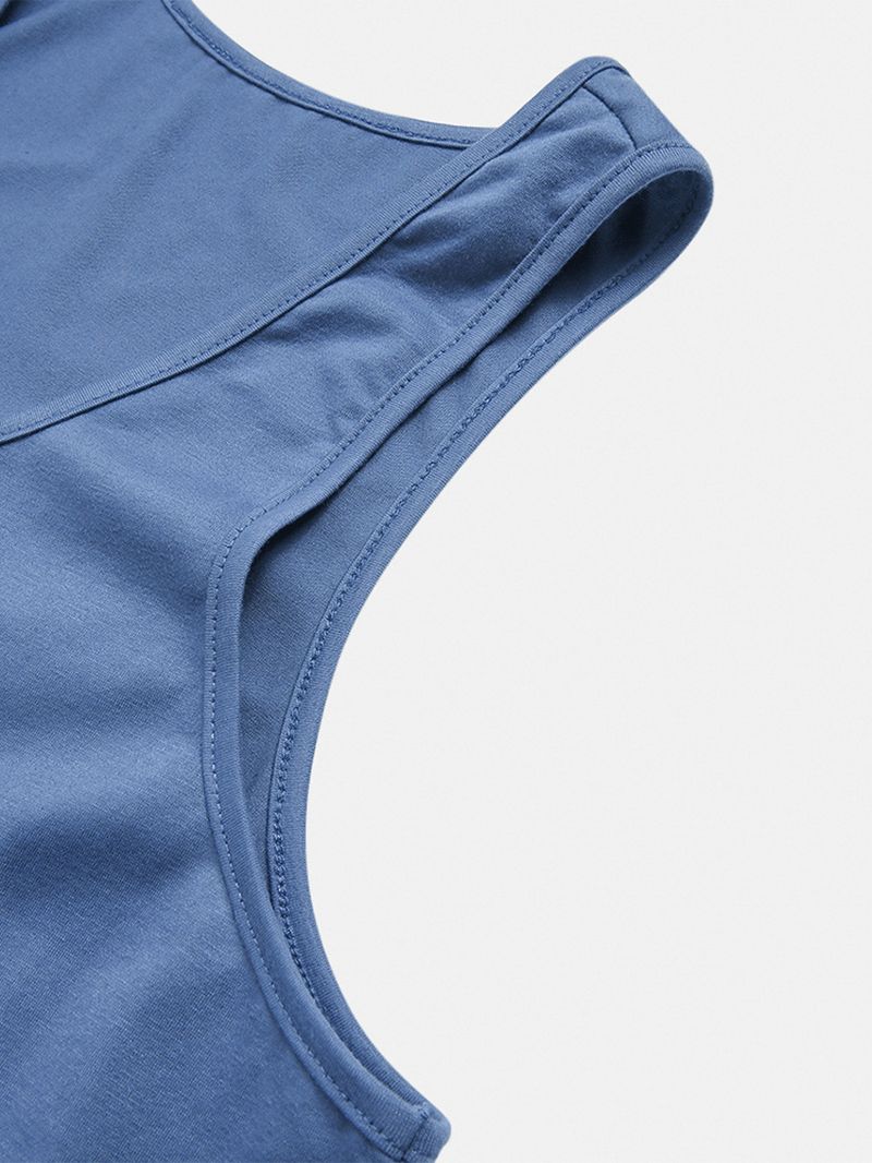 Heren Grappige Geometrische Blokprint Nachtkleding Tanktop Elastische Taille Shorts Thuis Pyjama Set