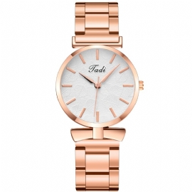 Elegant Design Geen Nummer Wijzerplaat Casual Dames Polshorloge Rose Gouden Kast Volledig Quartz Horloge