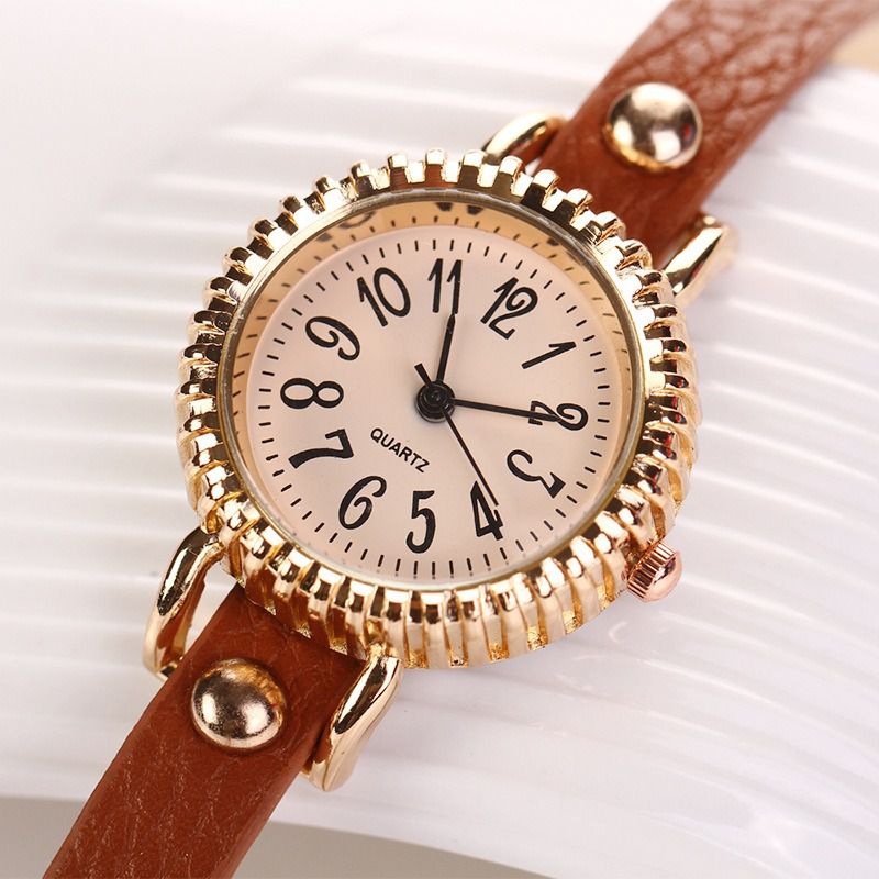 Mode Drie Parel Dames Horloge Dames Jurk Horloge Armband Quartz Horloge