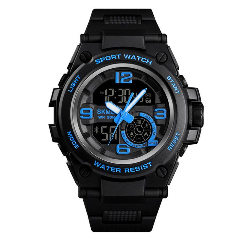 Afstand Oproep Bericht Herinnering 5atm Remote Camera Lichtgevende Dual Display Digitale Horloge Smart Watch