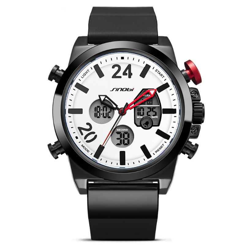 Dual Display Digitaal Horloge Heren Chronograaf Alarm Lichtgevende Display Mode Sporthorloge