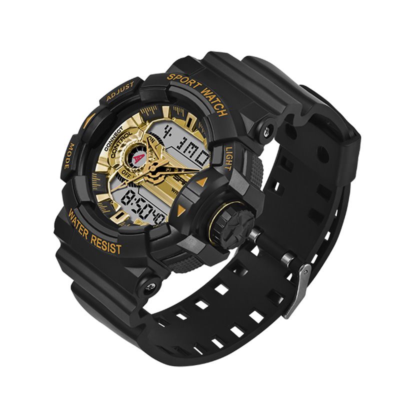 Lichtgevende Display Candar Stopwatch Herenmode Sporthorloge Dual Display Digital Watch