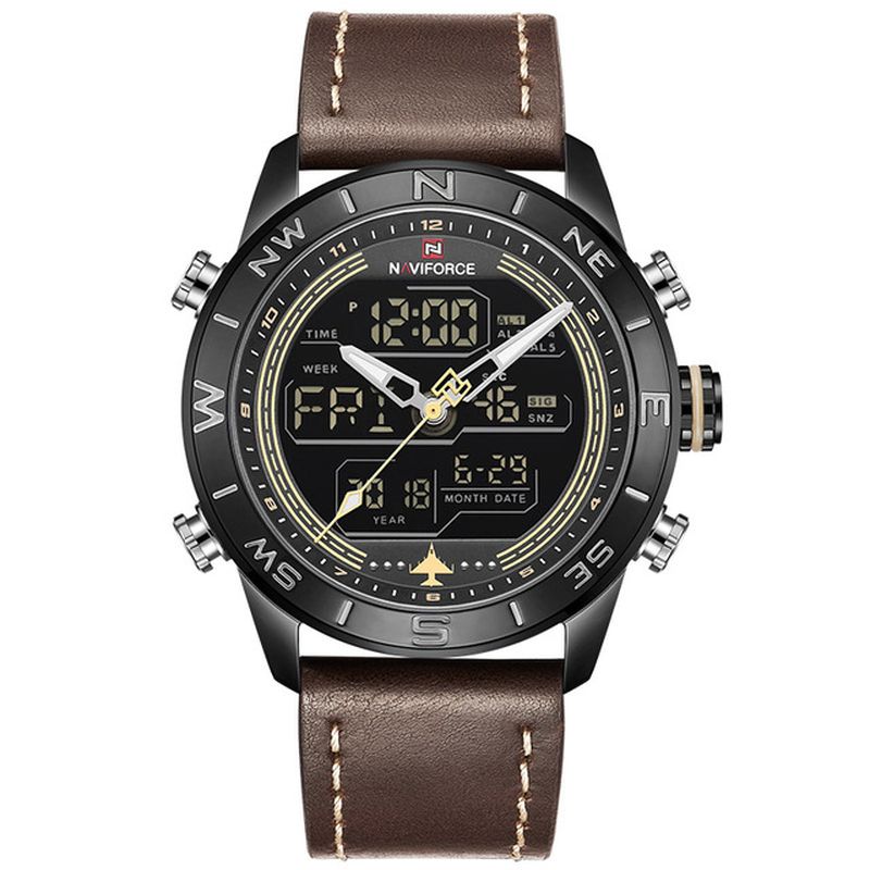 Waterbestendig Led-horloge Met Dubbele Weergave Chronograaf Digitaal Horloge