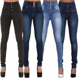Lente Zomer Vrouw Skinny Jeans Denim Potlood Broek Top Merk Stretch Jeans Hoge Taille Broek Vrouwen Hoge Taille Jeans