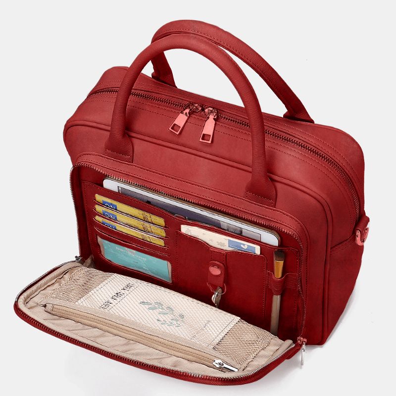 Dames Designer Travel Laptop Bag Solid Crossbody Bag