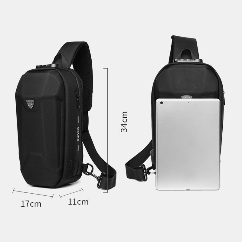 Heren Usb Opladen Multi-pocket Anti-diefstal Waterdichte Outdoor Crossbody Tas Borsttas Sling Bag