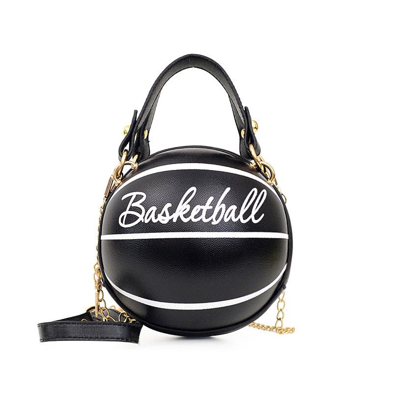 Vrouwen Uniek Ontwerp Basketbal Voetbal Look Mini Ronde Tas Hangtas Mode Verstelbare Schoudertas Cross Body Bag