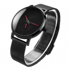 Casual Mode Ultradunne Roestvrijstalen Band Waterdicht Heren Quartz Horloge