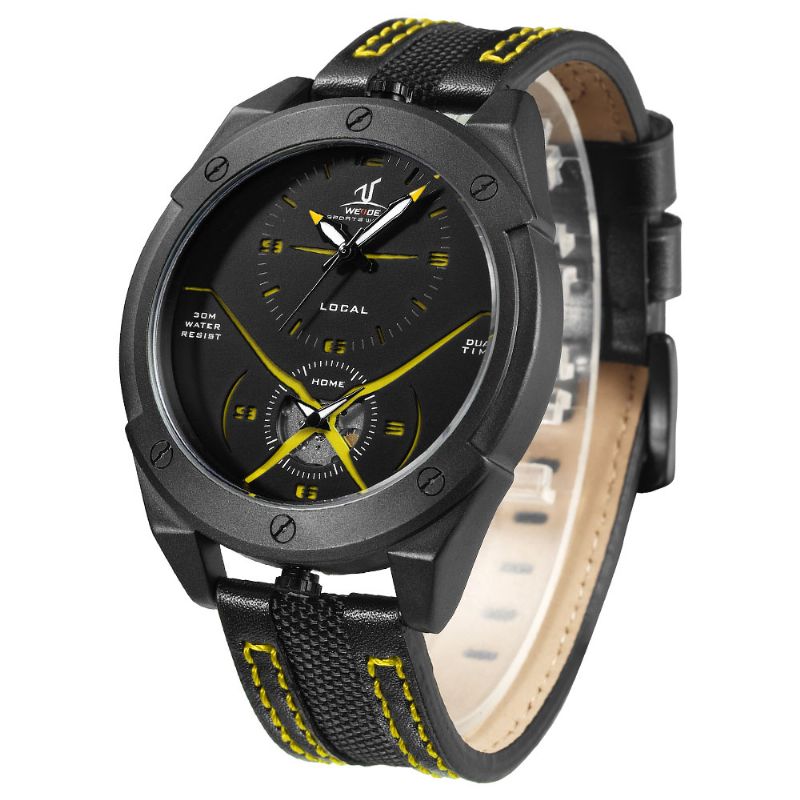 Kleurrijk Uniek Design Heren Polshorloge Dual Time Display Quartz Horloges