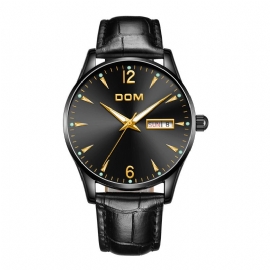 Mode Mannen Kijken 3atm Waterdicht Lichtgevende Datumweergave Quartz Horloge