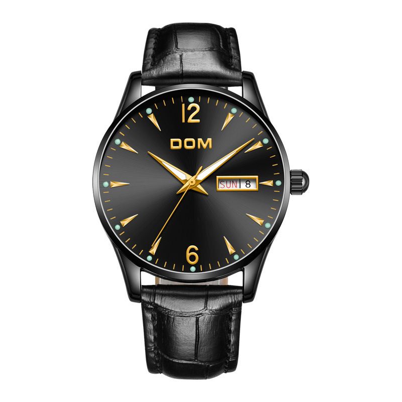 Mode Mannen Kijken 3atm Waterdicht Lichtgevende Datumweergave Quartz Horloge