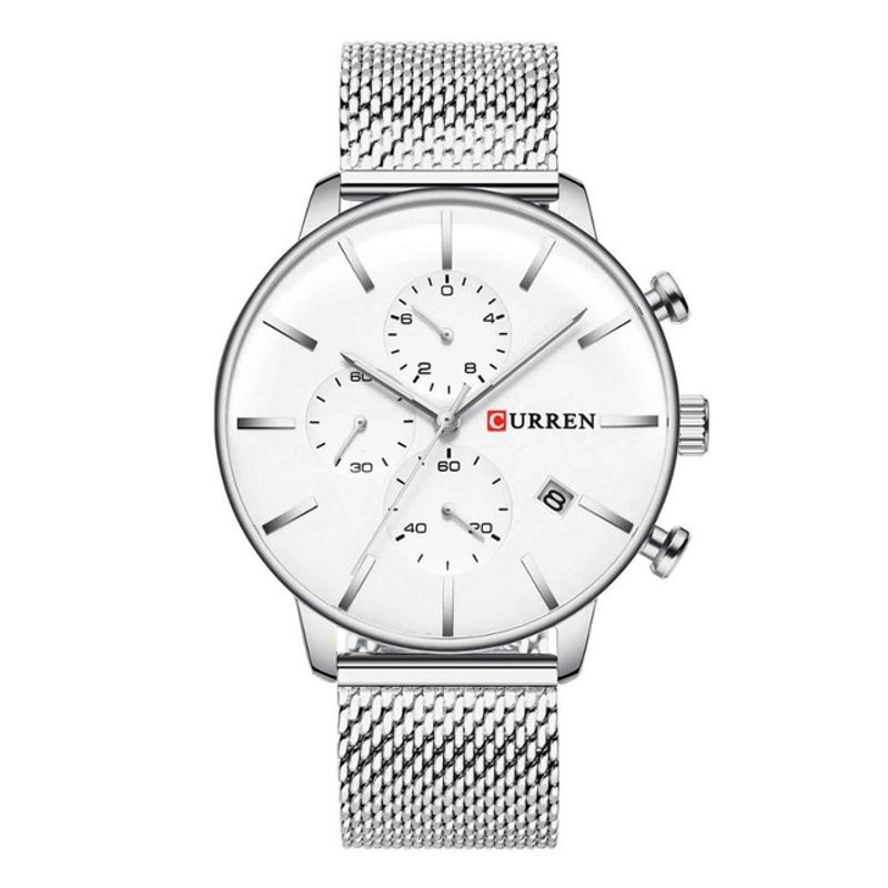 Mode Zaken Mannen Kijken Licht Luxe Waterdicht Grote Wijzerplaat Quartz Horloge