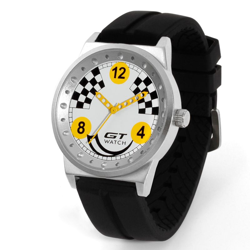 Sport Mode Casual Silicagel Horloge Band Auto Racing Stijl Heren Quartz Polshorloge