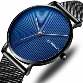 Volledige Stalen Band Mode Case Eenvoudige Blauwe Wijzerplaat Heren Horloge Quartz Horloge