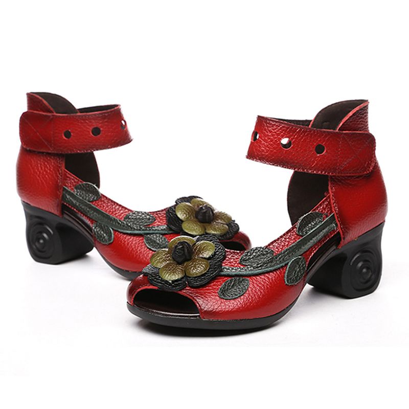Dames Sandalen Retro Handgemaakte Schoenen