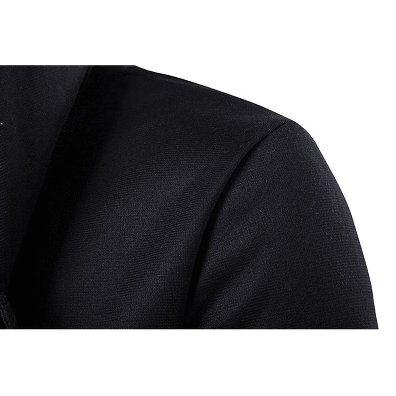 Heren Black Mode Casual Halflange Cloakman Cloak Hooded Jacket