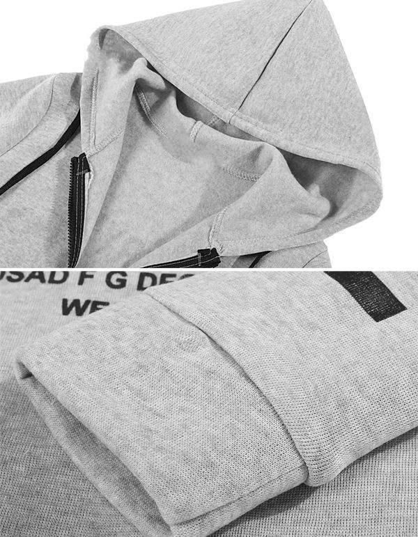 Hoodies Sweatshirts Letter Print Pullover Harajuku Plus Size Rits Onregelmatige Top Sportkleding