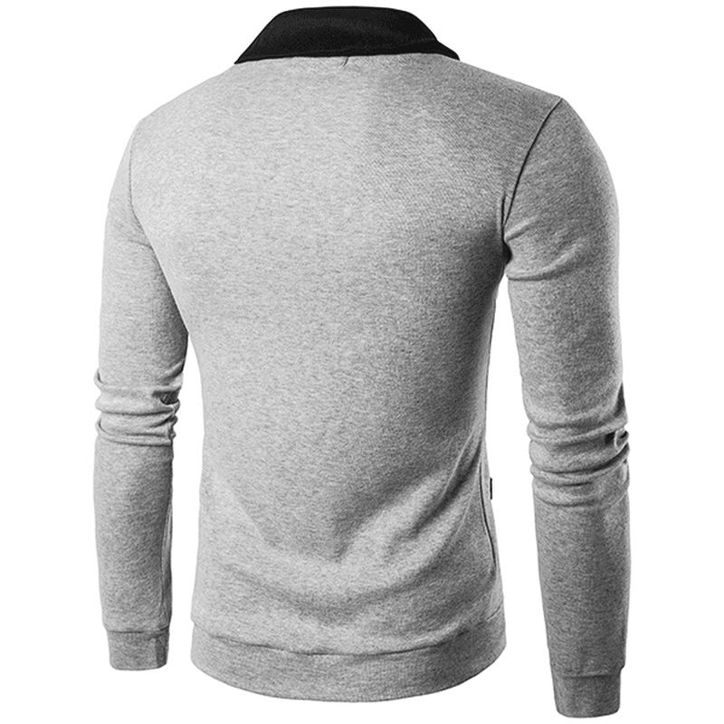 Klassieke Korte Mode-halslijn Sweatershirt Heren Single-breasted Hit Kleur Breien Vest