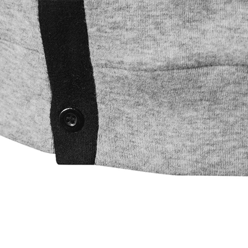 Klassieke Korte Mode-halslijn Sweatershirt Heren Single-breasted Hit Kleur Breien Vest