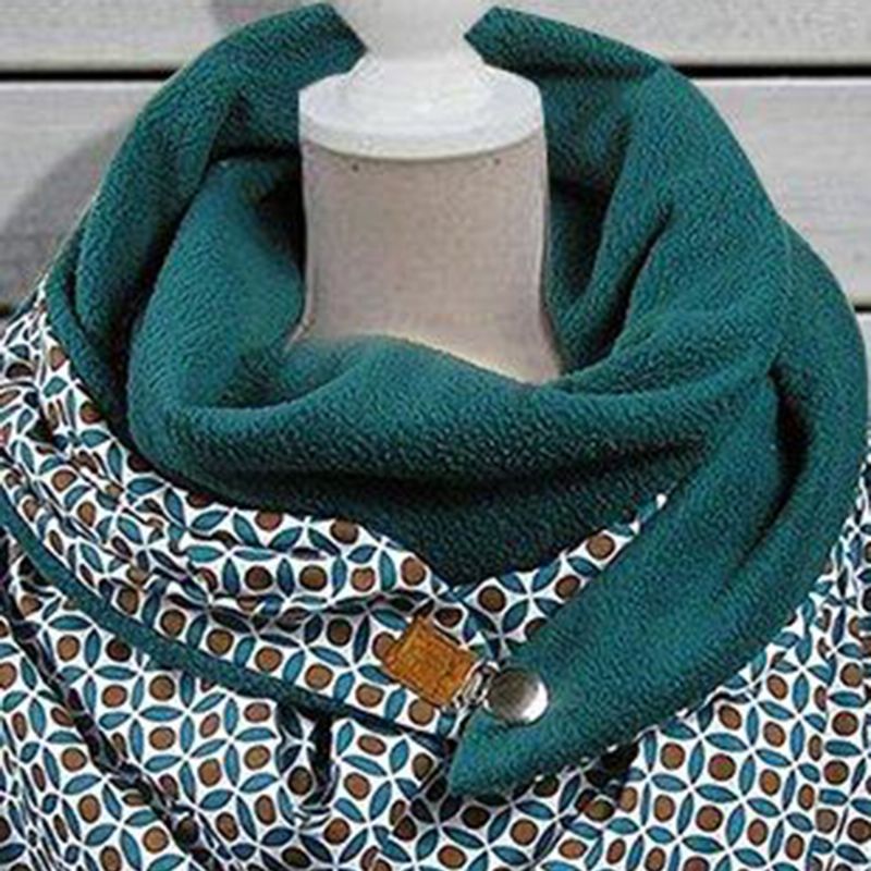 Dames Katoen Plus Dik Warm Houden Winter Outdoor Casual Geometriepatroon Multifunctionele Sjaal