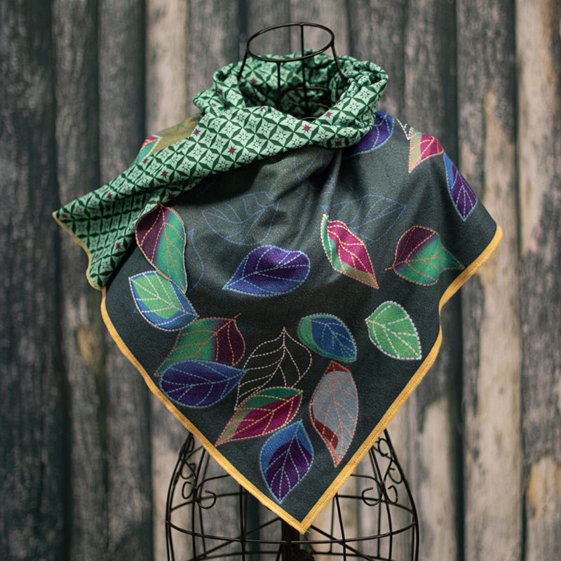 Elegante Boa's En Sjaals Met Vintage Bloemen En Blad Voor Dames