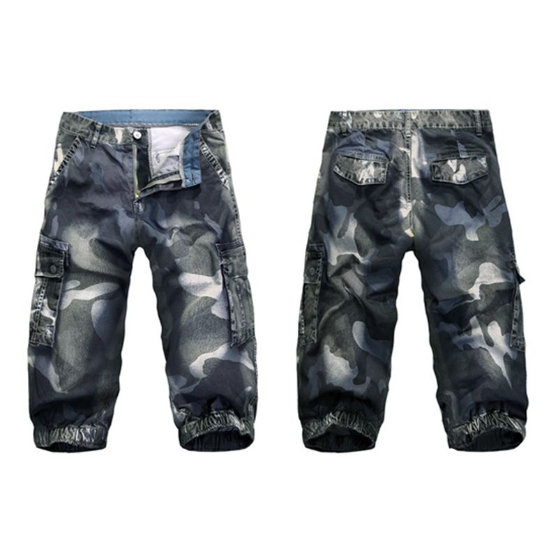 Casual Camo Multi Pockets Joggerbroek Korte Jeans