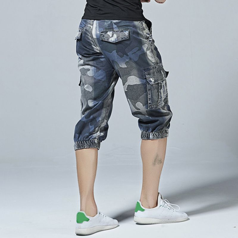 Casual Camo Multi Pockets Joggerbroek Korte Jeans