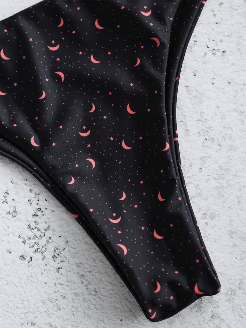 Black Hot Micro Bikini-geprinte String-badpakken Voor Dames