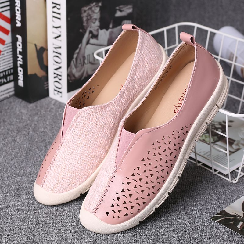 Dames Colorblock Holle Ademende Casual Flats
