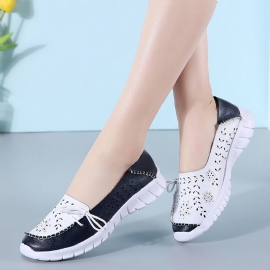 Dames Striking Flowers Hollow Sports Non Slip Casual Loafers