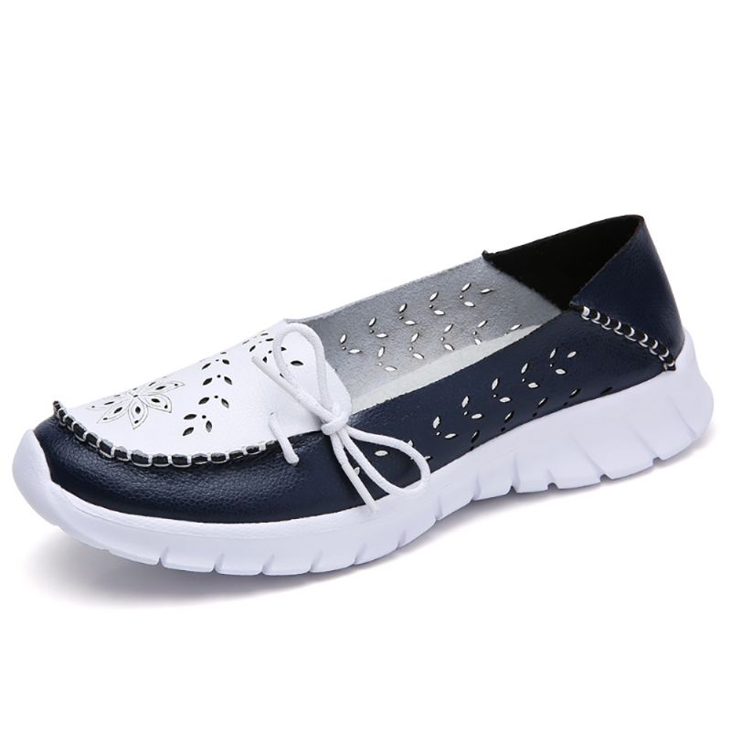 Dames Striking Flowers Hollow Sports Non Slip Casual Loafers