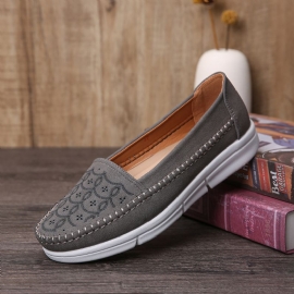 Vrouwen Hand Stricing Hollow Massage Ademende Casual Flats