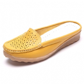 Zachte Holle Penny Loafers Met Ronde Neus