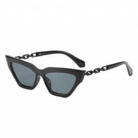 2024 Nieuwe Cat-eye-zonnebrillen Europees En Amerikaans Trendmerk Van Dezelfde Zonnebril Paint Chain Zonnebrillen Dames