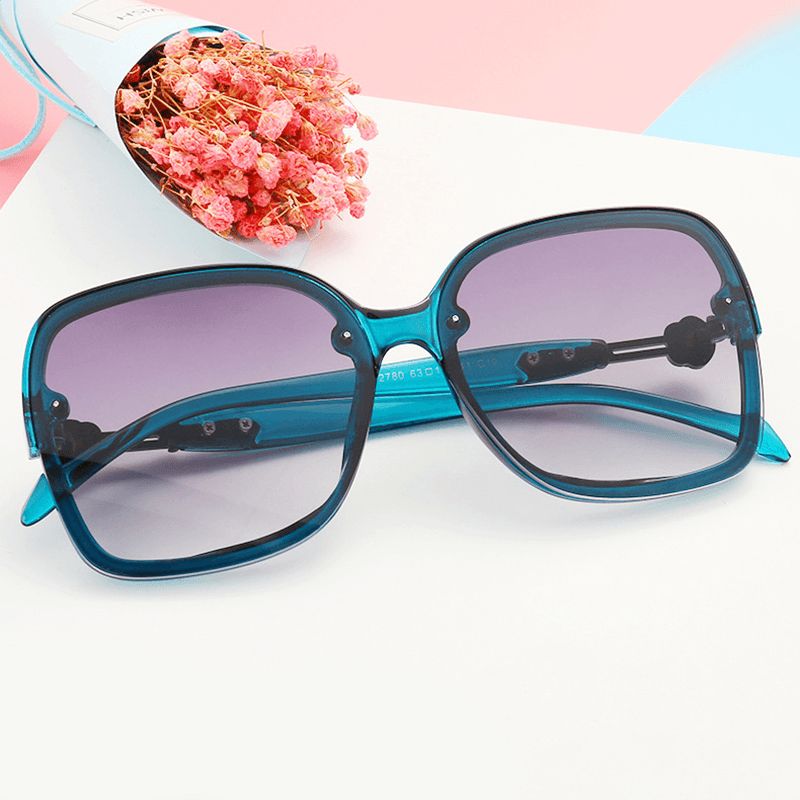 Damesmode-zonnebril Anti-uv400-bril Met Groot Frame