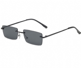 Frameloze Kleine Vierkante Zonnebril Voor Heren En Dames Uv-zonnebrillen